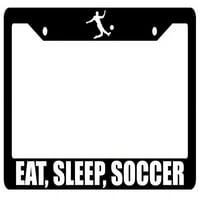 Jedite, spavajte, nogometne crne plastične registarske tablice okvira AMA