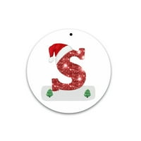 Hinvhai Cleariance Božićne abecede ukrasi personalizirani za poklon božićno drvce viseći ukras diy kreativni