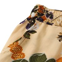 GLONME muške dno cvjetne print plaže kratke hlače Elastični struk ljetne kratke hlače Kućište Brzo suho