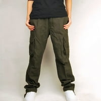 Elaililye Fashion Cargo Hlače Muške kamuflažne planinarske hlače Multi-džepne kaki hlače na otvorenom