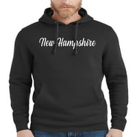 Muški scenarij New Hampshire State V Crni pulover Duks sa dukserom Srednji crni