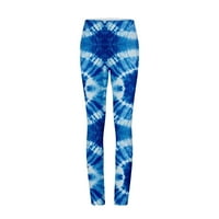 Oalirro joga hlače Žene ravne noge gležnjače plave udobne joge hlače za žene L