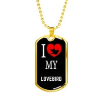 Lovebird ogrlica od nehrđajućeg čelika ili 18K zlatni pas 24 lanac
