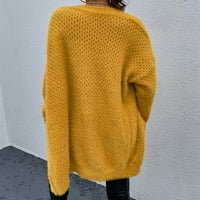 Dukseri Odeerbi za žene Cardigan Dukseteri Ležerne prilike pune boje labavi pleteni džemper s dugim