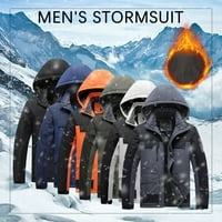Lovskoo muške jakne za jaknu parka kapuljača Ležerne prilike za patchwork debeli multi džepni patentni