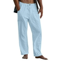 Muške hlače Muške labave ravne pamučne cvjetave ljetne casual pantalone Muške hlače za prozračice za