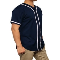 Lappel Muški bejzbol gumb DOLJENERY FOLLEGE Sportski tim uniforme Hipstere majice izrađene u SAD-u
