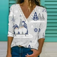SIMPLMASYGENI LOGHNEVE TOWS Košulje Bluze Clearence Ležerne prilike ženski V izrez Ljetni seksi gradijent