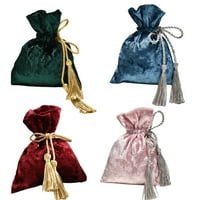 Božićni bomboni poklon vrećice baršunaste torbe sa crtežom bombonske torbe za svadbene ukrase, ukrase,