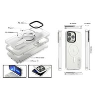 Dteck za iPhone Pro max, Slim Shock Otporni magnetni magsafe kickstand Objektiv za fotoaparat Protector
