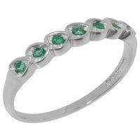Britanci napravio 14k bijelo zlato prirodno smaragdno žensko ženski vječni prsten - veličine opcija