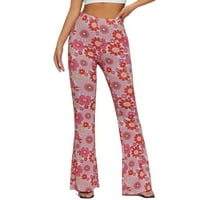 Fragarn ženski modni temperament cijeli tjeles cvjetni ispis zvona i pantalone Tergo hlače žene