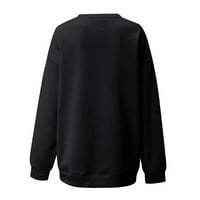 Simplmasygeni ženski dugi rukav bluza Ležerne prilike pulover Dukshirt tiskani Ghost Bat Fashion Crna