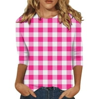 Skpblutn Ženske košulje Zimseni Ležerne prilike Ležerne prilike Summer Etnic ružičasti uzorak Slim Slatka