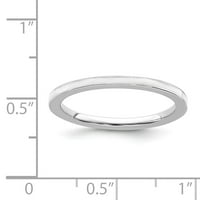 Čvrsta srebrna srebrna odbojna bijela emajlirana prstena vječna vedra veličine 7