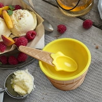 Grofry set sladoled posude za ekološku crtanu oblikovanje plastičnog deserta jogurta čaša sa kašikom