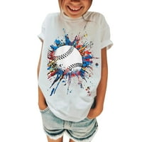 Uuszgmr cute vrhovi za djevojke dječake bluza majica na majici casual bejzbol 3D printova Toddler Djevojka
