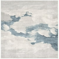 Grana za prostiranje Moderna oblaka River Plave siva zatvorena područja tepiha - 8x10