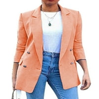 Colisha Women Cardigan jakna Čvrsta boja Poslovne jakne rever izrez Blazer Elegantni posao Blazer dugih