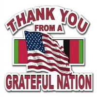 Vojna zahvalnost od zahvalne nacije Afganistan Die-Cut vinil naljepnica