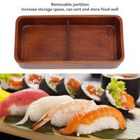 Japanski bento kutija, pravokutni jednostruki sloj prirodne drvene bento kutije ručak bo s uklonjivom