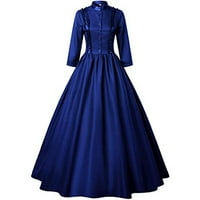 Lovskoo Ženska haljina Rococo Renesansa Halloween dugih rukava A-Flare A-line haljina Vintage Srednjovjekovni