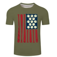 Muška moda 4. jula Patriotska majica kratki rukav mišićni teretana košulja Košulja Američka zastava Pamučna majica