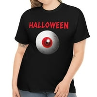 Eyeball Halloween vrhovi za žene plus veličine crvene košulje za oči Noći vještica za žene plus veličine