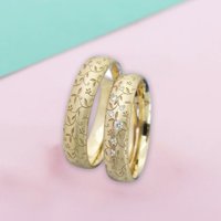 Šarmantni prsten za prsten isklesan elegantan izvrsni parkinje ugraviranim prstenom za vezanje za poklon