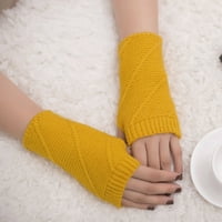 OAVQHLG3B Rukavice Ženska djevojka pletena ručna ruka bez prljavih zimskih rukavica meko toplo misit