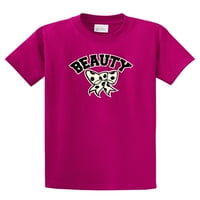 Funny Parovi kratki rukav majica Beauty Bow-Fuschia-XXL