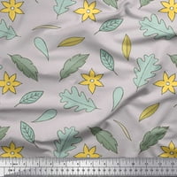 Soimoi Green Rayon tkanina list cvjetna otisnuta zanatska tkanina od dvorišta široka
