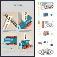 Automatski domino vlak igračka -, novi nadogradnja električnih vlaka Domine set za djecu dječake i djevojke