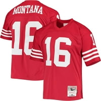 Mitchell & Ness Muški Joe Montana Scarlet San Francisco 49ers_ Legacy replica dres