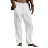 Odjeća za bank za muškarce Prirodne posteljine hlače za muškarce savremene udobne kvalitetne pantalone