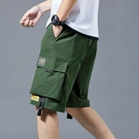 Muškarci Ležerne prilike Chino Cargo Shorts Hlače Multi džepovi Ljeto Plaže Hlače Green L