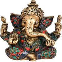Taajoo Ganesha statue, mesing, zlato