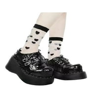 Lacyhop Dame Radne lagane gotičke kožne cipele Neklizajući niska gornja modna čipka up punk lolita cipele