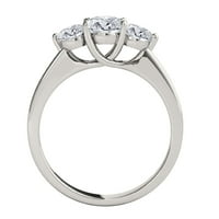 Mauli dragulji za angažovanje prstenova za žene Carat Tri kamena dijamantna prstena za enagentna izgrađena