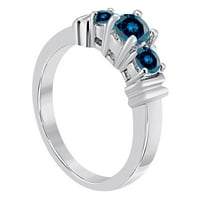 Aonejewelry 1. ct. TTW kamen plavi dijamantni prsten za enand u 14k bijelo zlato