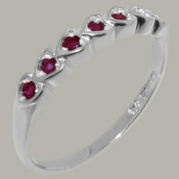 Britanci napravio 18k bijelo zlato prirodno rubin ženski vječni prsten - veličine opcija - veličine