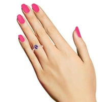 Aonejewelry 1. ct. TTW dijamant i pear u obliku ametista prsten u 10k ružičastog zlata
