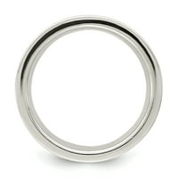 Sterling srebrna udobnost montiraju ravne veličine 4. Vjenčani prsten klasični fini nakit za žene poklone
