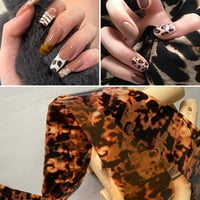 Dianhelloya Nail umjetnina potpornica Roll Leopard naljepnica za nokte Samoljepljivi vodootporan 3D vizualni efekt DIY Tortoiseshell Amber Nail Art naljepnica za žensko