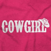 Cowgirl slatka južna Honky Tonk ženska grafička majica Tees Brisco Brends 4x