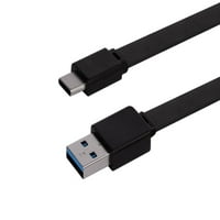 Mono Flat USB tip-c do tip-a 3. Gen punjenje i sinkronizirani kabel - stopala - crna 5Gbps, 3A, reverzibilni