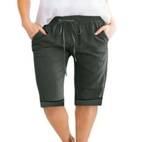 Žene Lermuda kratke hlače Ravne noge Ljetne kratke hlače Jednobojni dno dame Lounge Mini pantalone Lagana