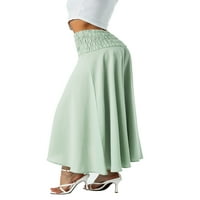 Amiliee ženski elastični struk nagling dugačak maxi uguljena a-line suknja, s, m, l, xl