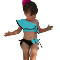 FVWitlyh Girls kupaći kupaćim odijelom za djevojke Ljetne male djevojke jedno rame kupaći odijelo ruffles
