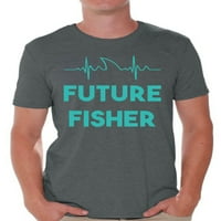 Newkward Styles Lovori za ljubitelje Lovers Pokloni Fisher Plava košulja za majicu Fisher Fisher za